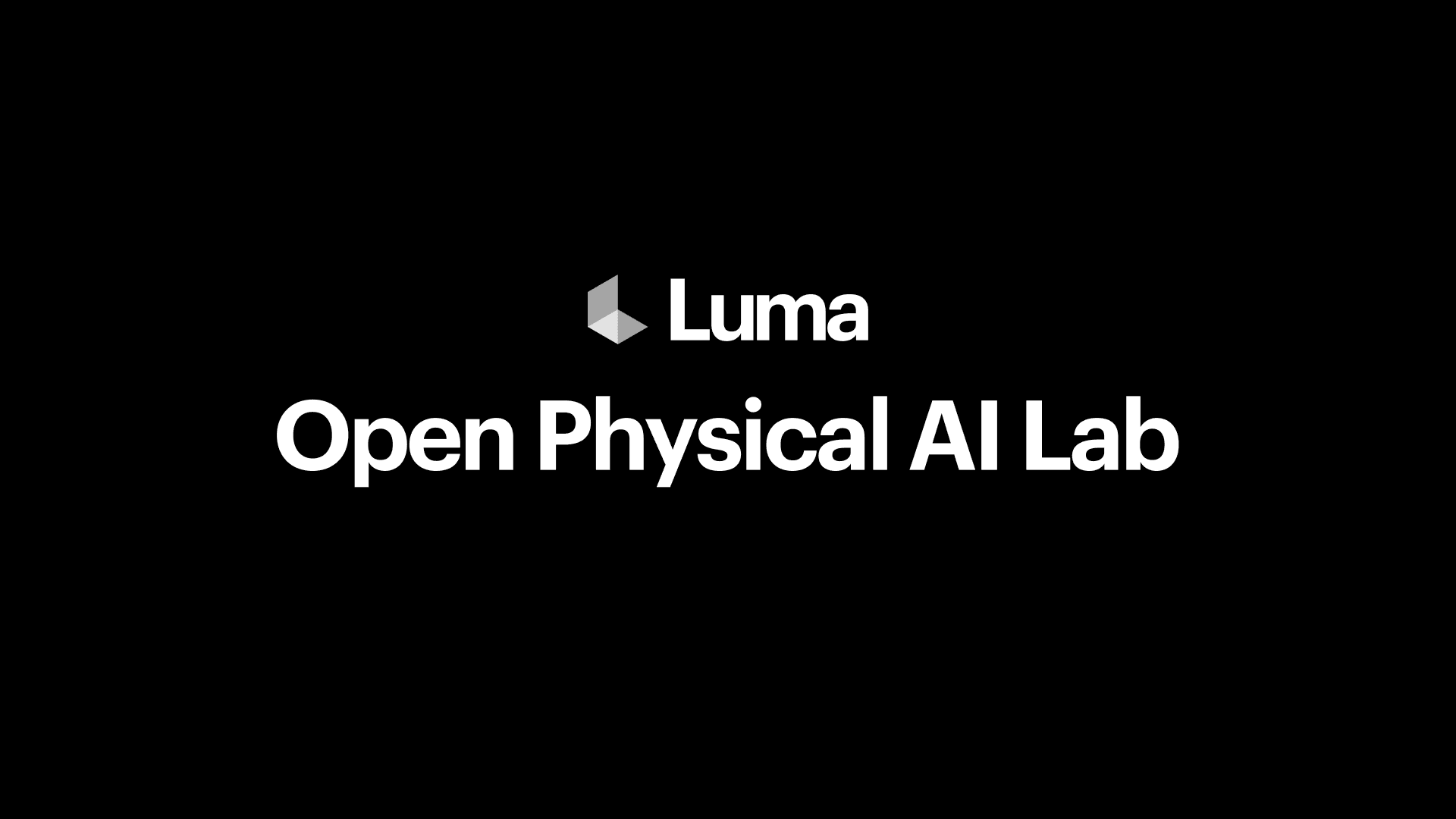 Luma Announces The Open Physical AI Lab: An Open Science Effort to ...